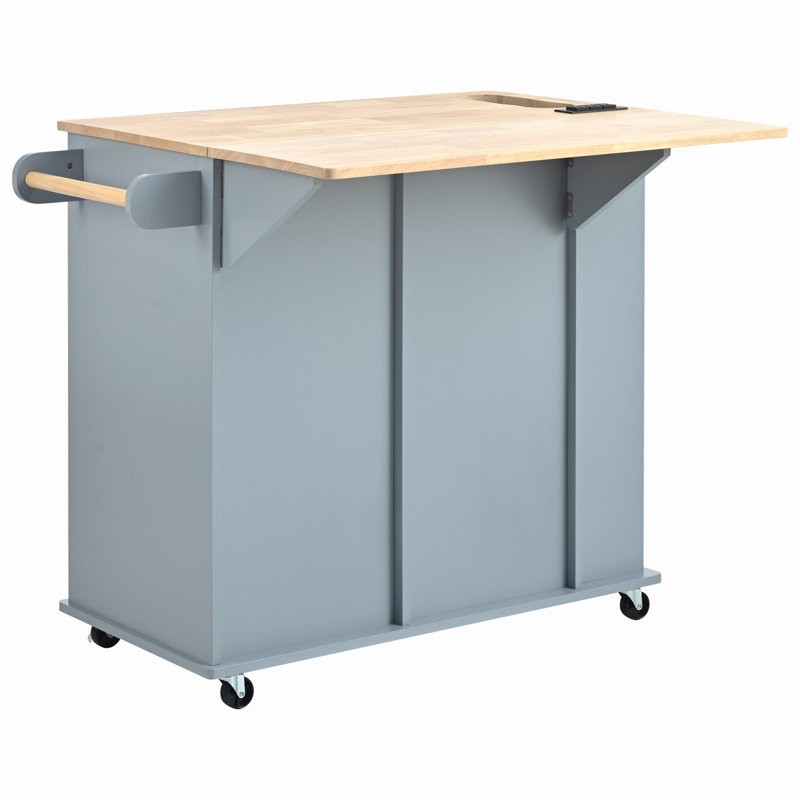 Versatile Kitchen Island with Multiple Functionalities for Home and Dining, Blue