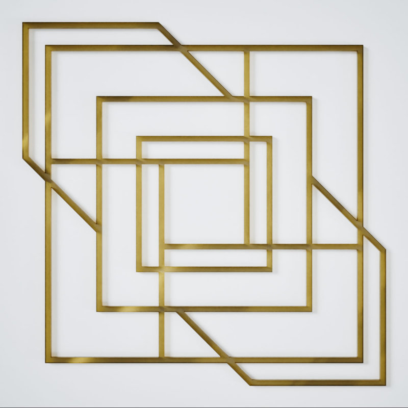 Panneaux muraux décoratifs en acrylique Norwood, moyen, l 15 3/8 po x H 15 3/8 po x T 1/8 po, miroir doré Norwood, Doré