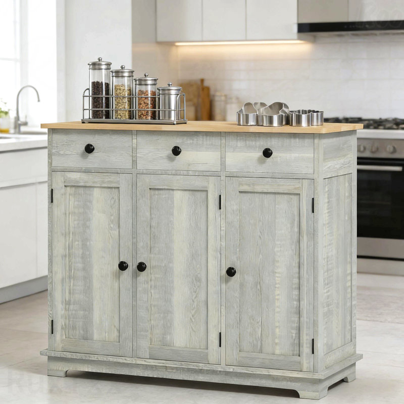 Armoire de rangement pour hall d'entrée, Gris clair / naturel