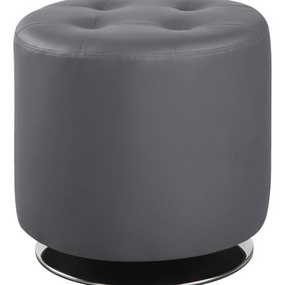 Modern Grey Upholstered With Swivel Base And Soft Surface Fashionable Metal