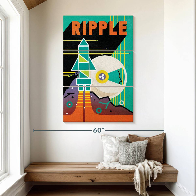 Tergel Cryptocurrency Ripple Poster, 50" H x 32" W