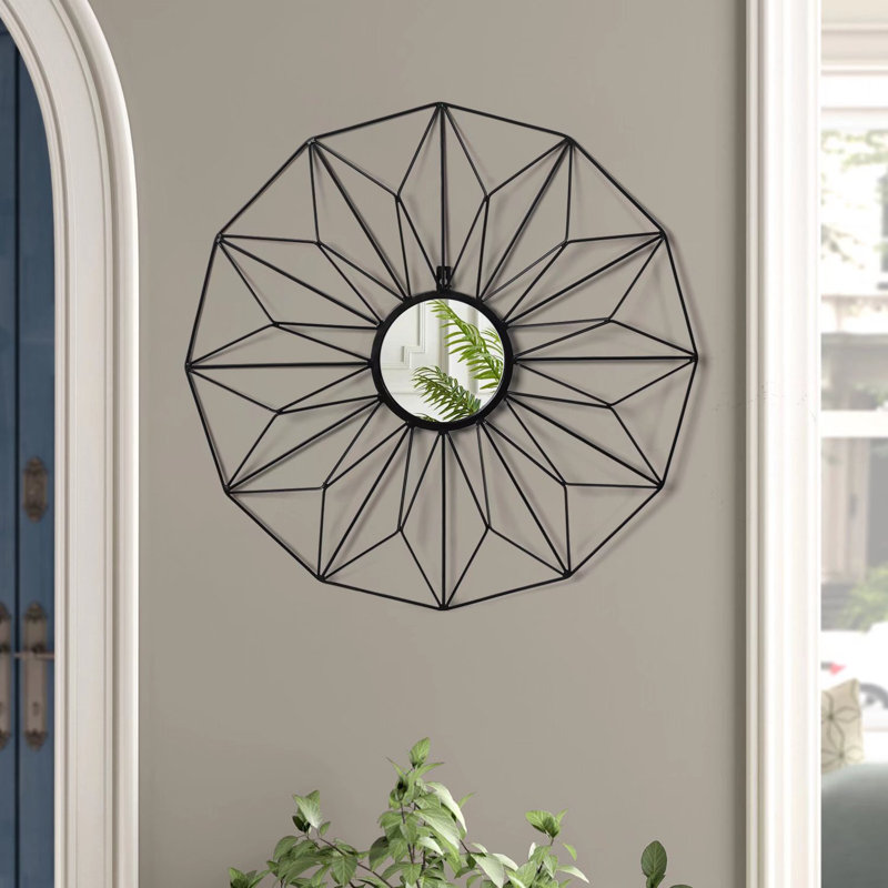 Glam Plants & Flowers Wall Decor on Metal, Black