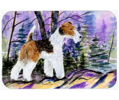 East Urban Home Fox Terrier Glass Cutting Board