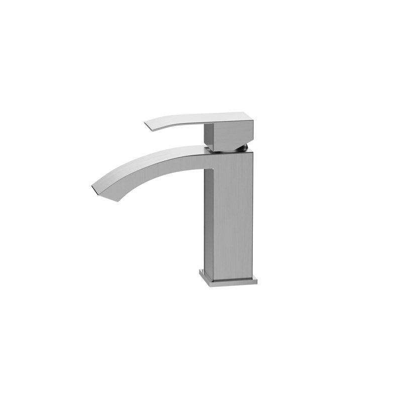 Robinet de salle de bains monotrou avec ensemble de drainage, Nickel brossé