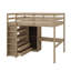 Lit mezzanine double en bois avec garde-robe, bureau, tablettes de rangement et tiroirs-1666404971