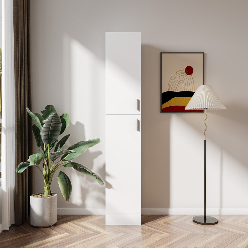 Freestanding Cabinet with Inadjustable Shelves and Doors