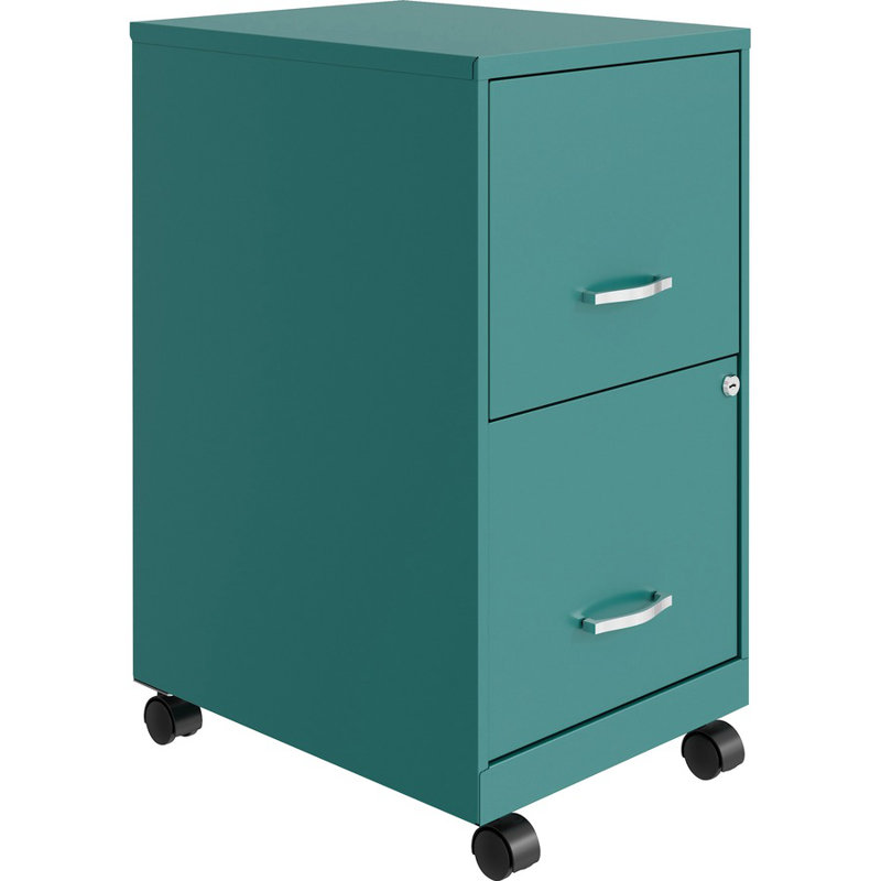 Onetta Mobile 2-Drawer File Cabinet, Teal