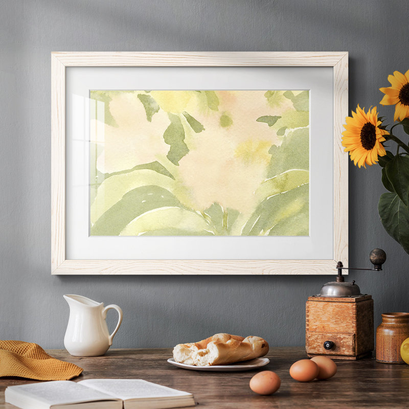" Verdant Floral Abstract II ", Blanc, H 28 po x l 42 po x P 1,5 po