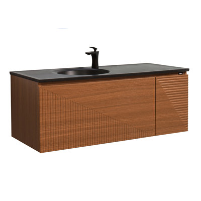 Jannessa 47.2 " W Wall Mounted 1 Single Vanity Bathroom Vanity With Resin Top