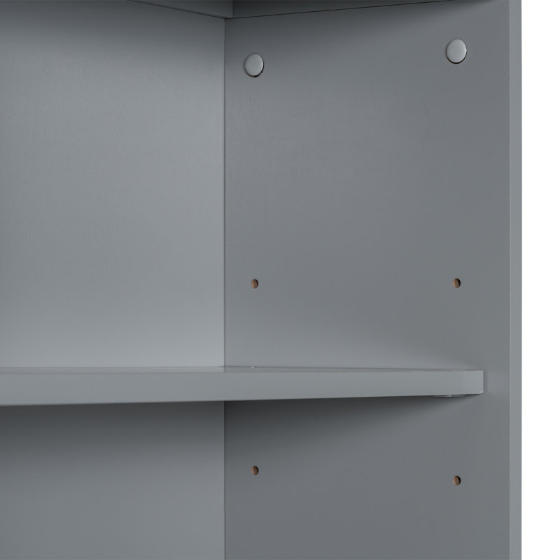 Grande armoire de rangement avec 3 tiroirs et tablettes réglables pour salle de bain, bureau, bureau et intérieur, panneau de fibres à densité moyenne avec finition peinte