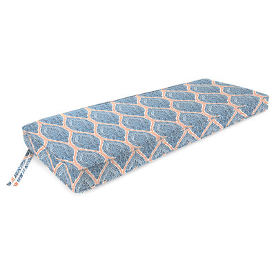 47" x 17" Outdoor Bench Cushion with Ties and Welt