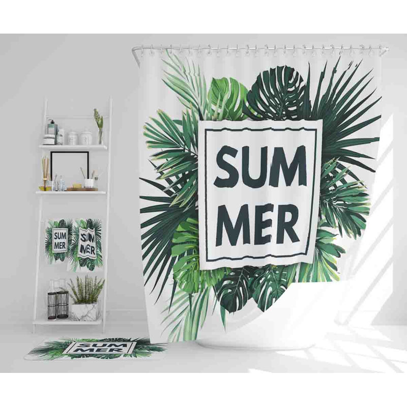 Nashir Polyester Shower Curtain Set