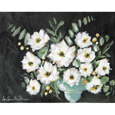 «Fancy Flowers On Canvas» par Amanda Hilburn, reproduction