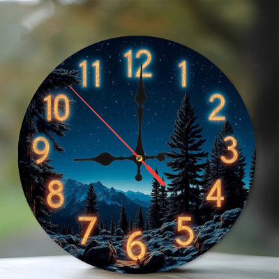 Décoration murale horloge nuit