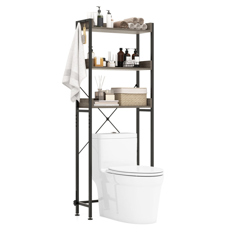 Belli Metal Freestanding Over The Toilet Storage, Black