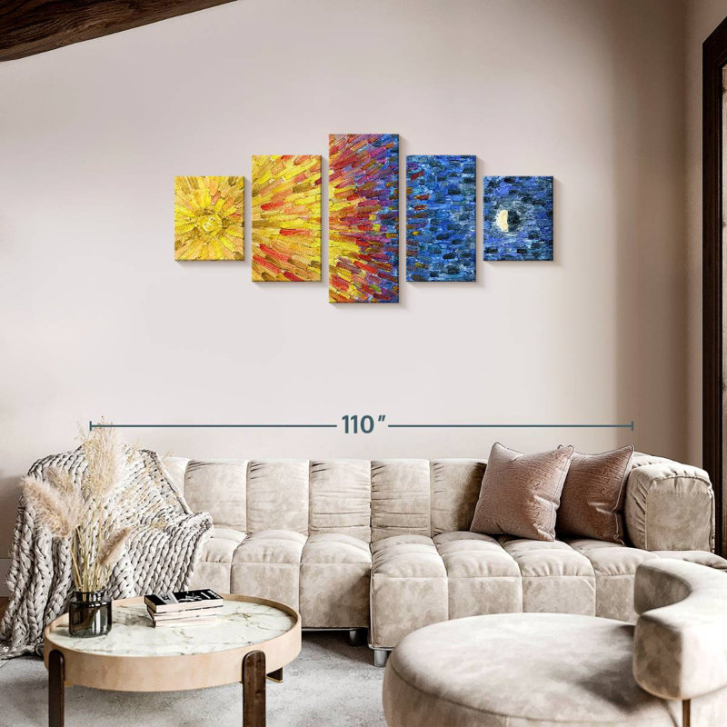 Moon Sun, 34" H x 74" W
