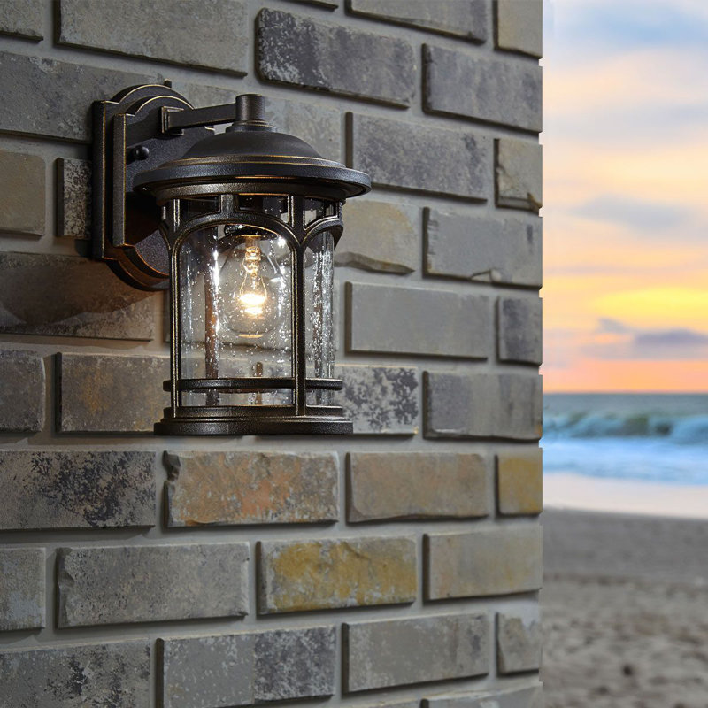 Aadriti Outdoor Wall Lantern, 36.7cm H x 22.9cm W x 25.7cm D