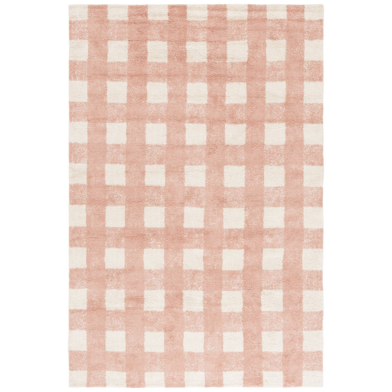 Haddam Hand Woven Recyclyed Cotton Pile Machine Washable Plaid Rug, Rectangle 5' x 8'