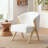 Modern Accent Chair – Angular Frame & Open Back – White