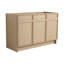 Ensemble de meuble-lavabo autoportant 48 po (46-7 / 8 po) et 3 portes d'armoire à fermeture en douceur - sans le lavabo
