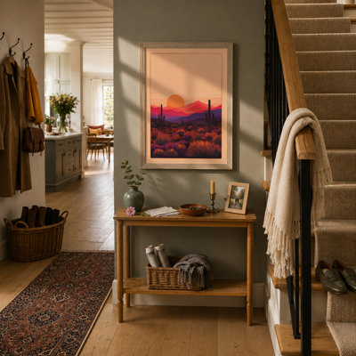 Desert at Dusk Modern - Framed Print