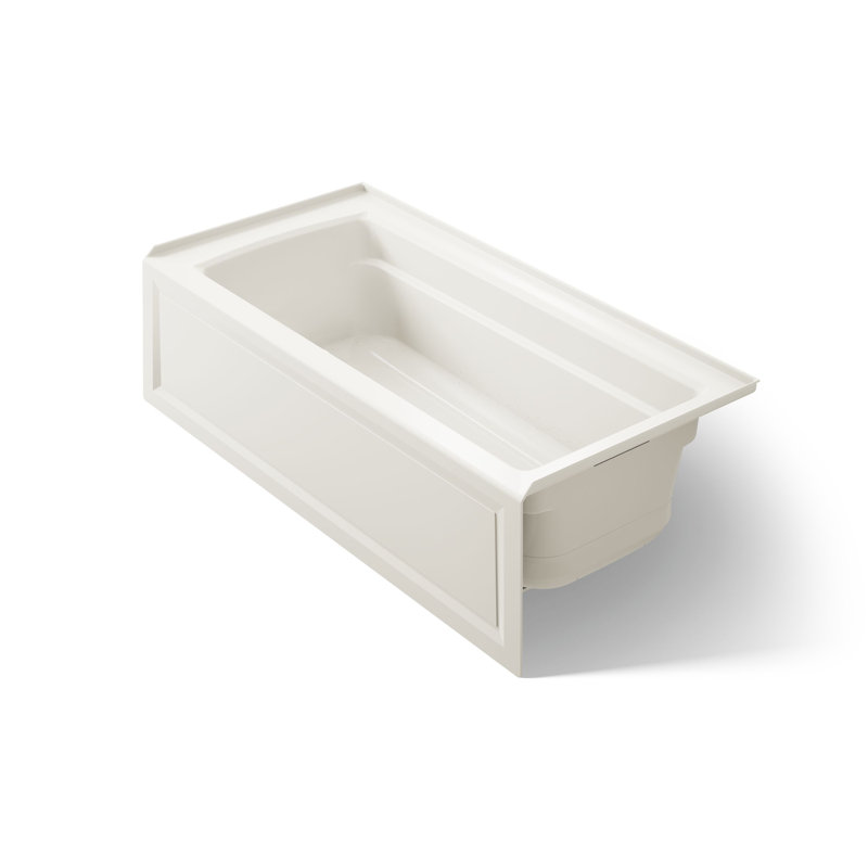Archer® 66" X 32" Integral Apron Heated Bubblemassage™ Air Bath with Left-Hand Drain, Biscuit, Right