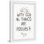 «Boyes with God All Things Are possible», reproduction encadrée-2128033324