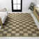 Nigel Modern Farmhouse Woven Jute Checkerboard Natural/Brown Rug