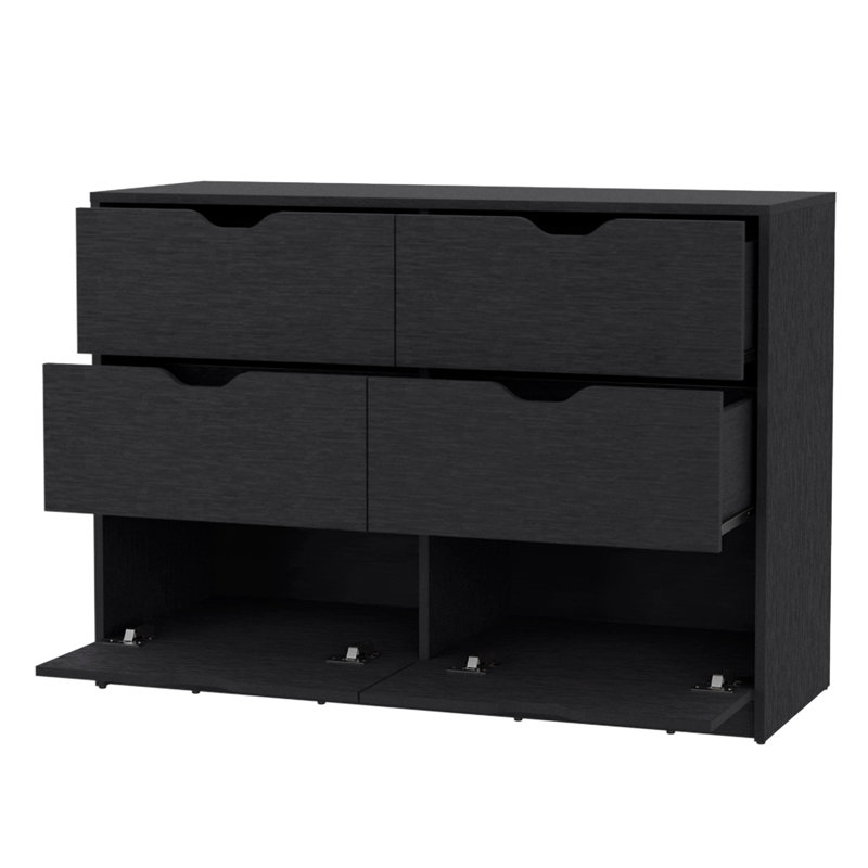 Brookside 42.17'' W 6 - Drawer Dresser, Black