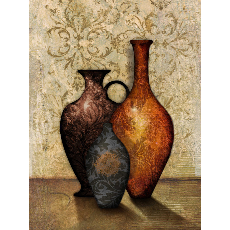" Blue Brown Pots ", 48" H x 36" W