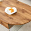 Table basse ovale à deux tiroirs Cozy Natural - Design multifonctionnel. Table basse à tiroirs doubles
