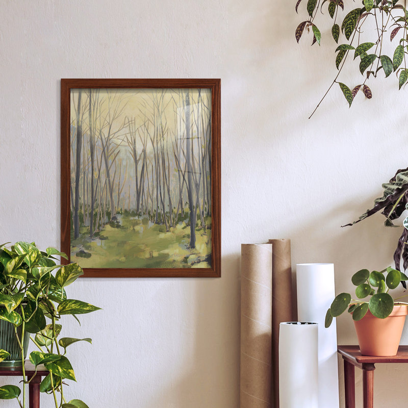 Delicate Forest II " Delicate Forest II ", 15" H x 12" W x 1" D, Chestnut