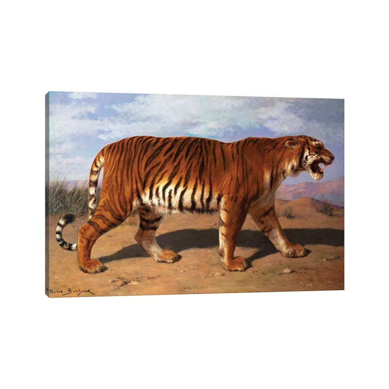 Stalking Tiger 1 Piece Wrapped Canvas Painting, 66.04 cm H x 45.72 cm W x 3.175 cm D