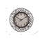 Horloge murale ronde 16 po, horloge murale, brun foncé, transitionnel