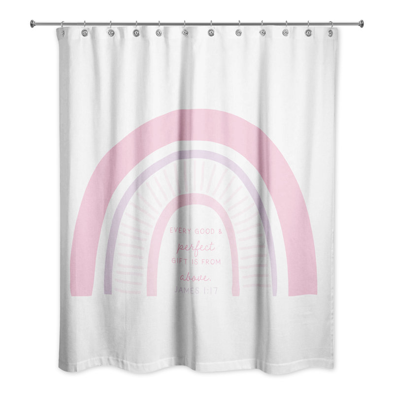 Pink Rainbow Shower Curtain