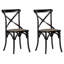 Distressed Black Cross-Back Chair