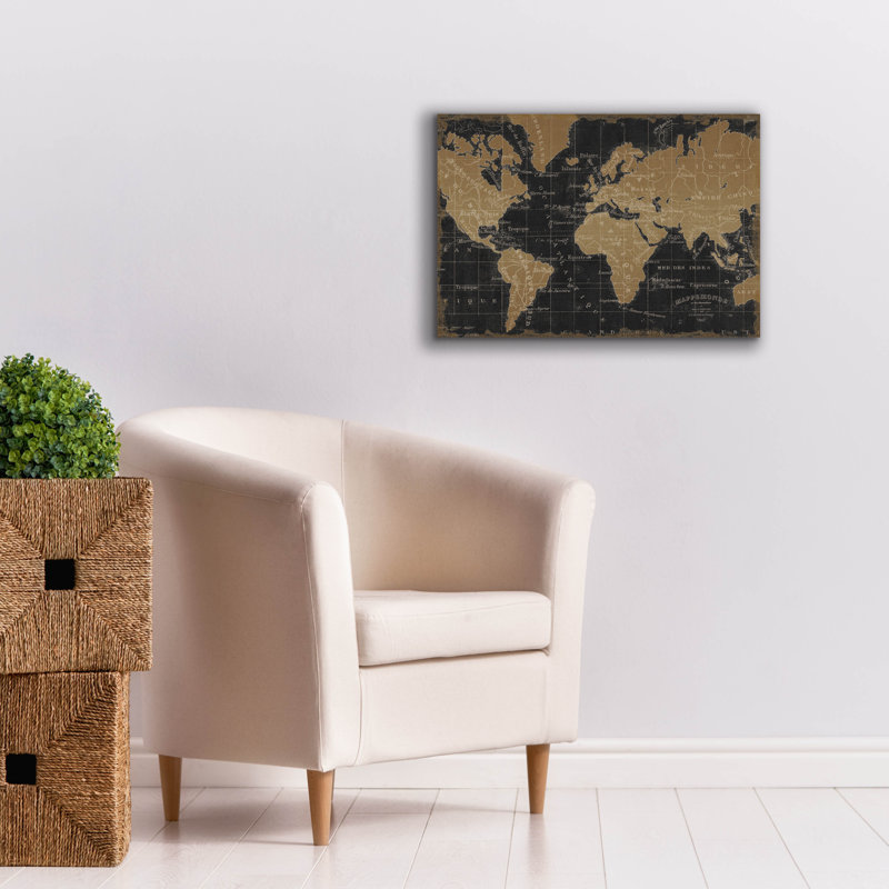"Epic Graffiti" Mappemonde Borderless "par Pela Studio, art mural sur toile, H 18 po x l 26 po x P 0,75 po