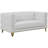 Michelle 66" Faux Leather Square Arm Sofa