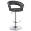 Tabouret de bar réglable gris et chrome