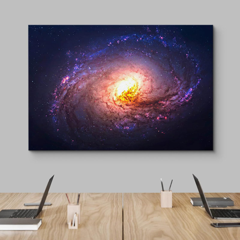 «Cosmic Purple Spiral Galaxy Astronomie and Space Sci-Fi» sur, H 24 po x l 36 po