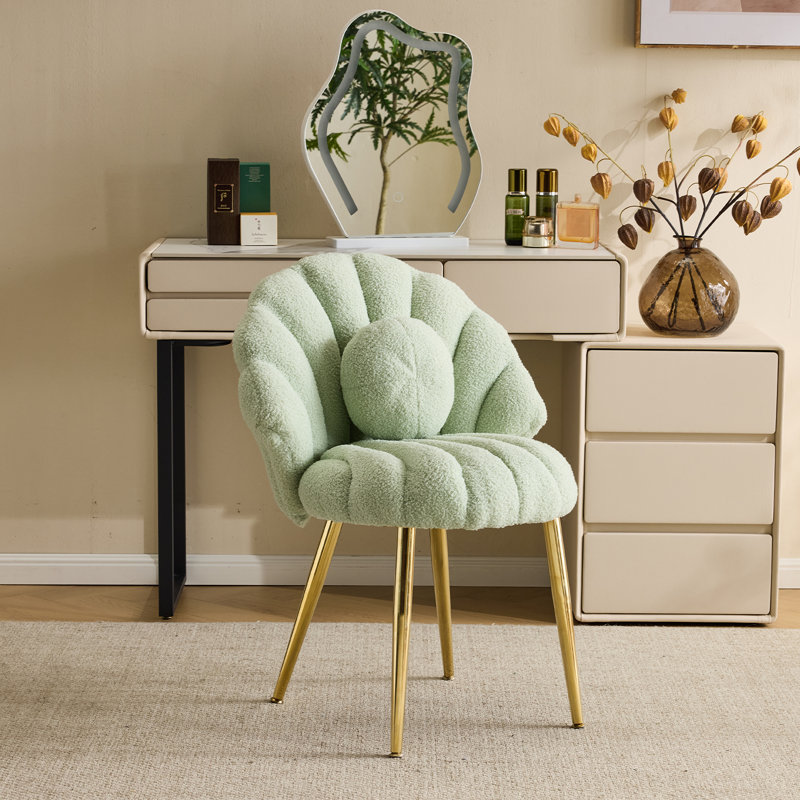 Metal Accent Stool, Green