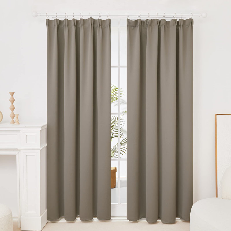 Ragne Blackout Curtain Pair, 55cm Width x 180cm Drop
