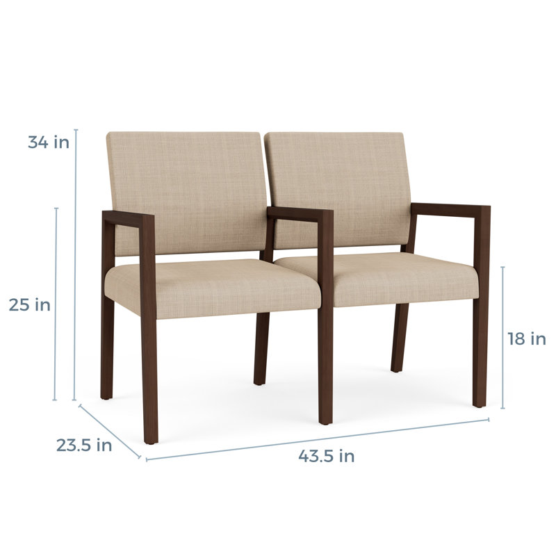 Structure en bois 2 places Brooklyn, Noyer Riftwood, Chambray calcaire