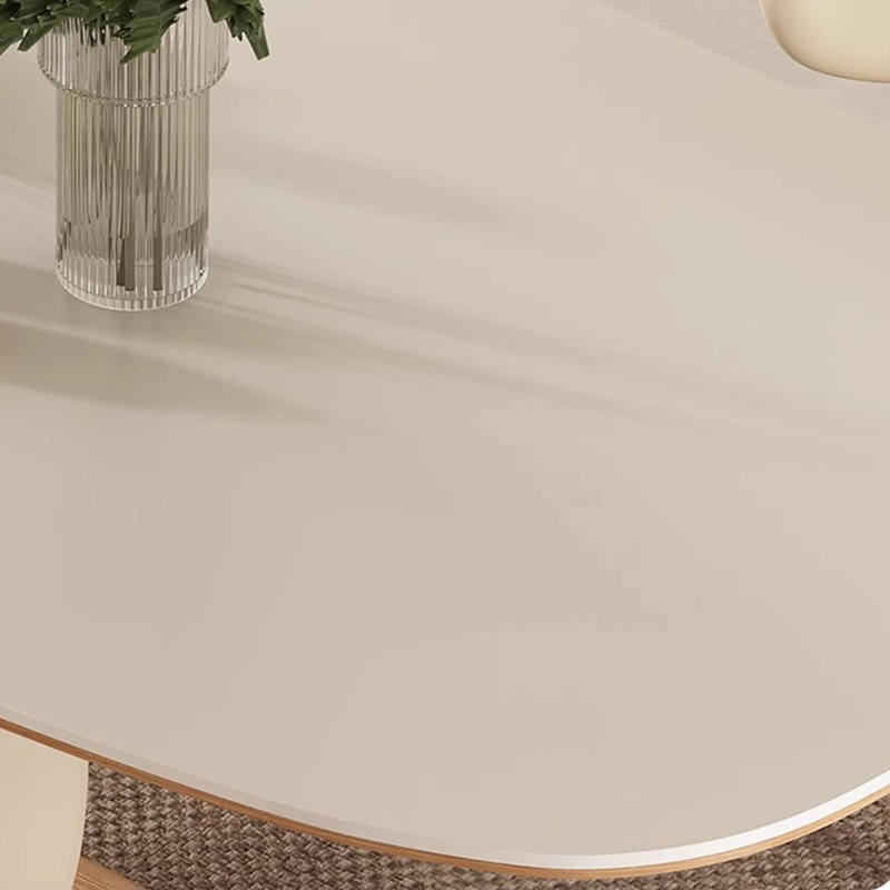 Ensemble de salle à manger en bois massif crème ovale Rock-Board, H 29,5 po x L 55,1 po x l 31,4 po