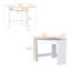 Bureau de coin blanc spacieux avec tiroir