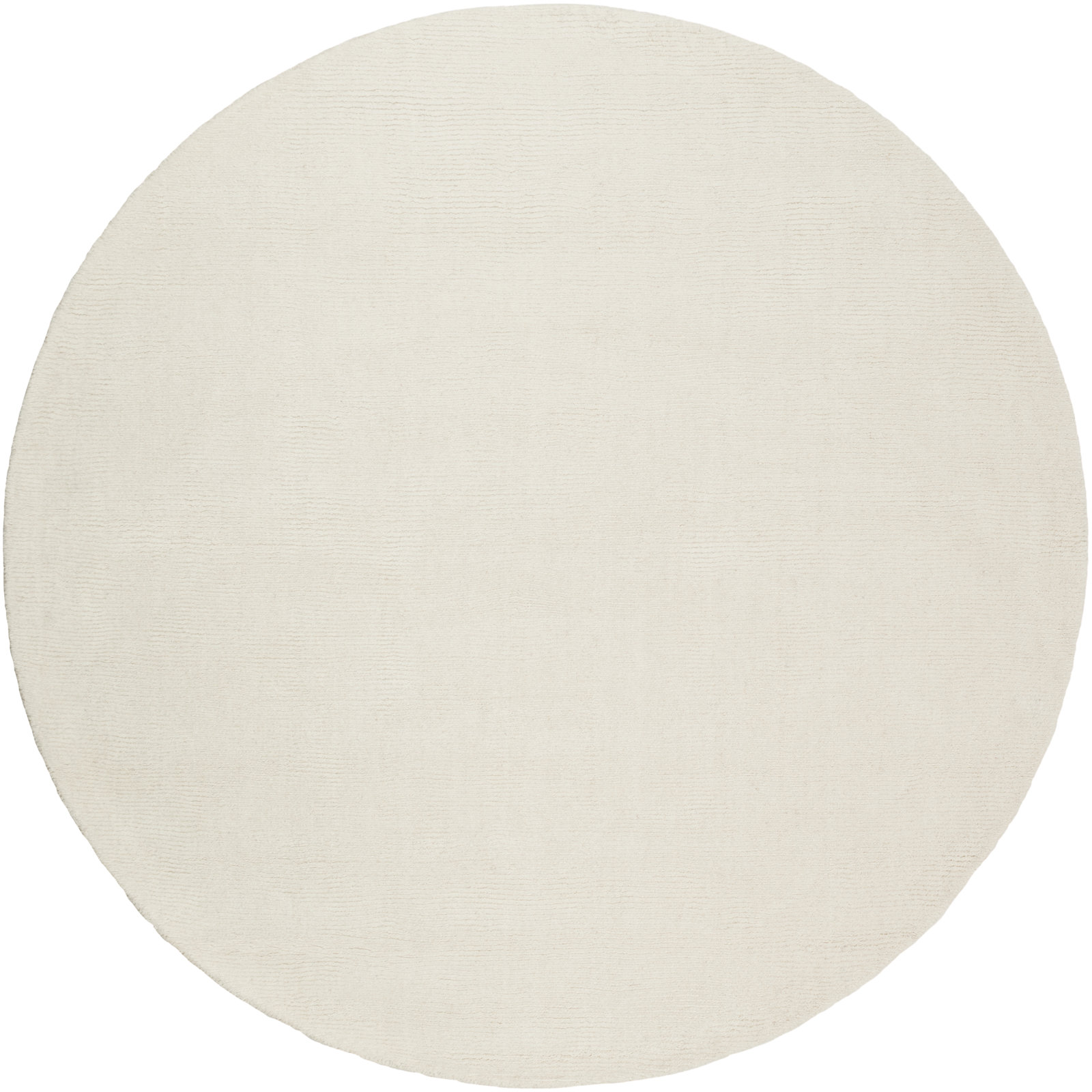Crowe Light Beige Hand-Loomed Wool Rug, Round 9'9"