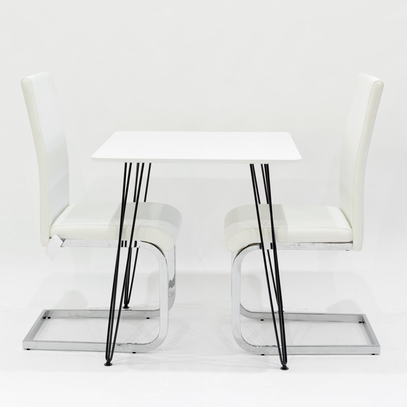 Maguire 2 - Person Dining Set, Cream, White
