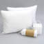 Literie pour lit double Essentials - Oreillers, draps, protège-matelas. Draps doux 100% microfibre. Oreillers avec housses amovibles lavables. 5 déversements de protection, insectes, etc. Housse de protection blanche lisse
