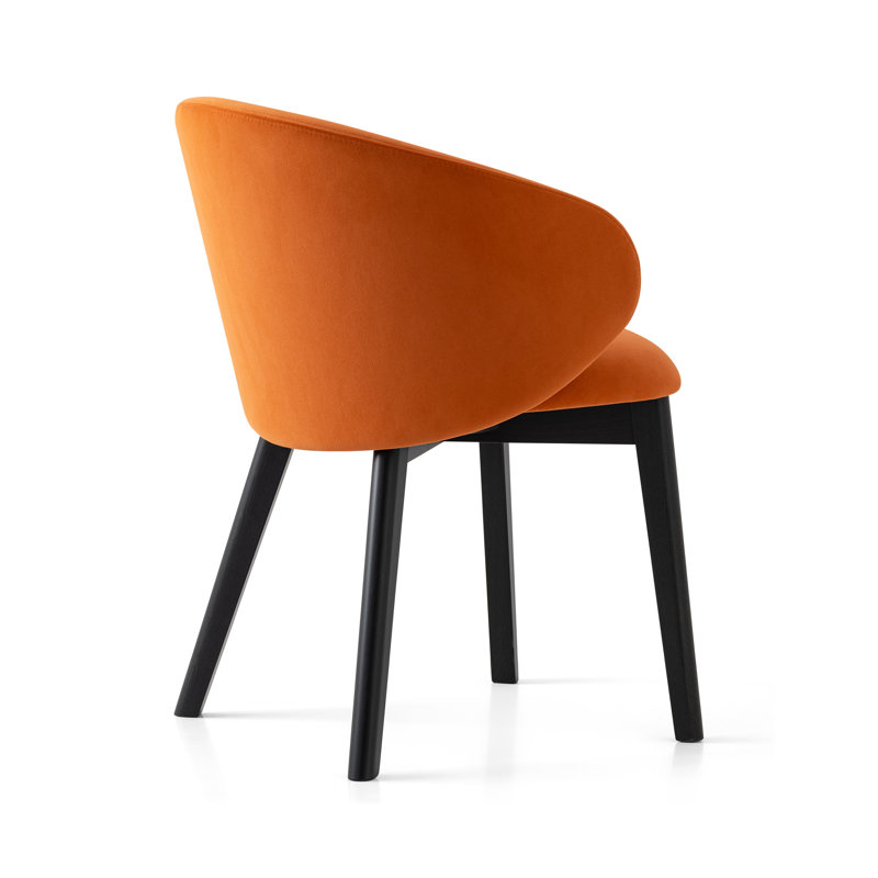 Tuka Upholstered Armchair with Wooden Frame, Graphite, Forest Green