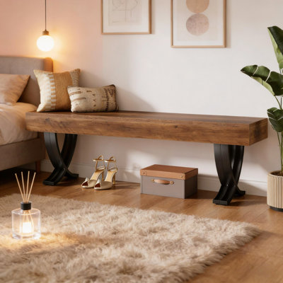 Banc de plante, banc de bout de lit élégant, banc de chaussures robuste pour le vestibule